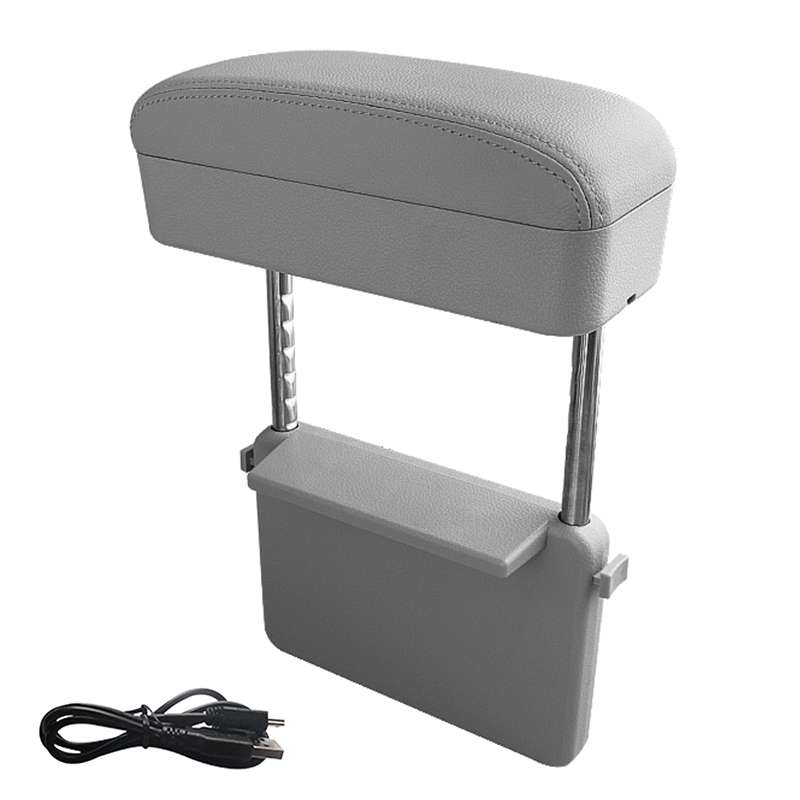 Universal Car Wireless Qi Standard Charger PU Leather Wrapped Armrest Box Cushion Car Armrest Box Ma
