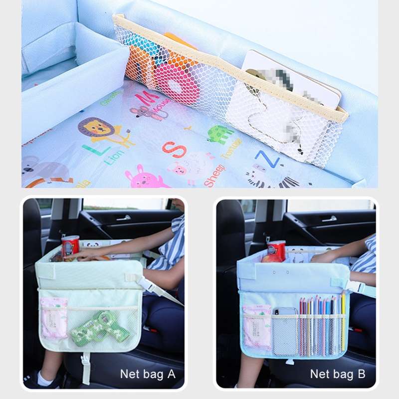 Children Waterproof Dining Table Toy Organizer Baby Safety Tray Tourist Painting Holder (Funny Fruit