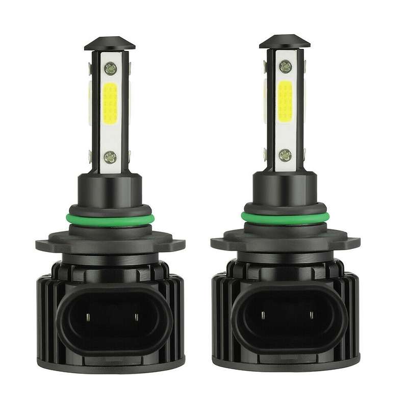 F8 9006 2 PCS 22W 3000LM 6000K Four Side DOB LED Headlight Fog Light Bulbs High Beam Conversion Kit
