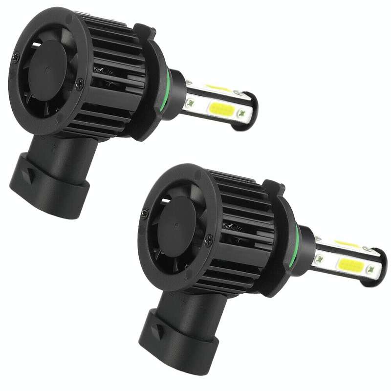 F8 9006 2 PCS 22W 3000LM 6000K Four Side DOB LED Headlight Fog Light Bulbs High Beam Conversion Kit