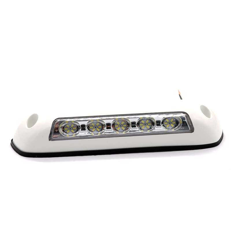 DC 12V 2.6W 6000K IP67 Marine RV Waterproof LED Stair Deck Dome Light Ceiling Lamp, White Shell and