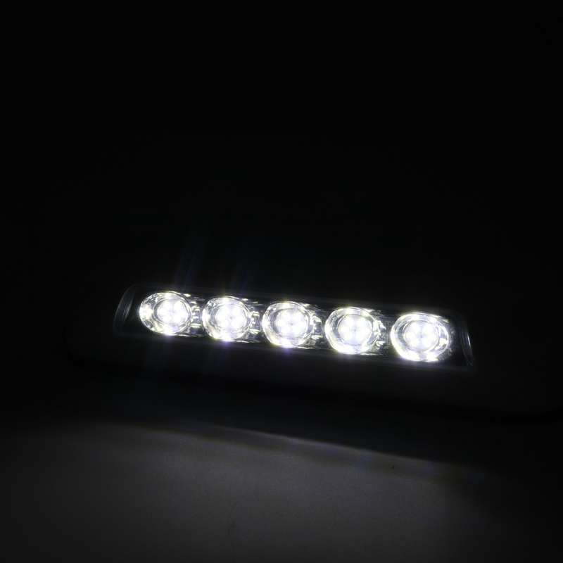 DC 12V 2.6W 6000K IP67 Marine RV Waterproof LED Stair Deck Dome Light Ceiling Lamp, White Shell and