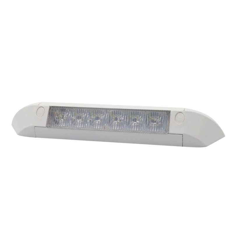 DC 12V 2.6W 6000K IP67 Marine RV Waterproof LED Stair Deck Dome Light Ceiling Lamp, Aluminum Alloy
