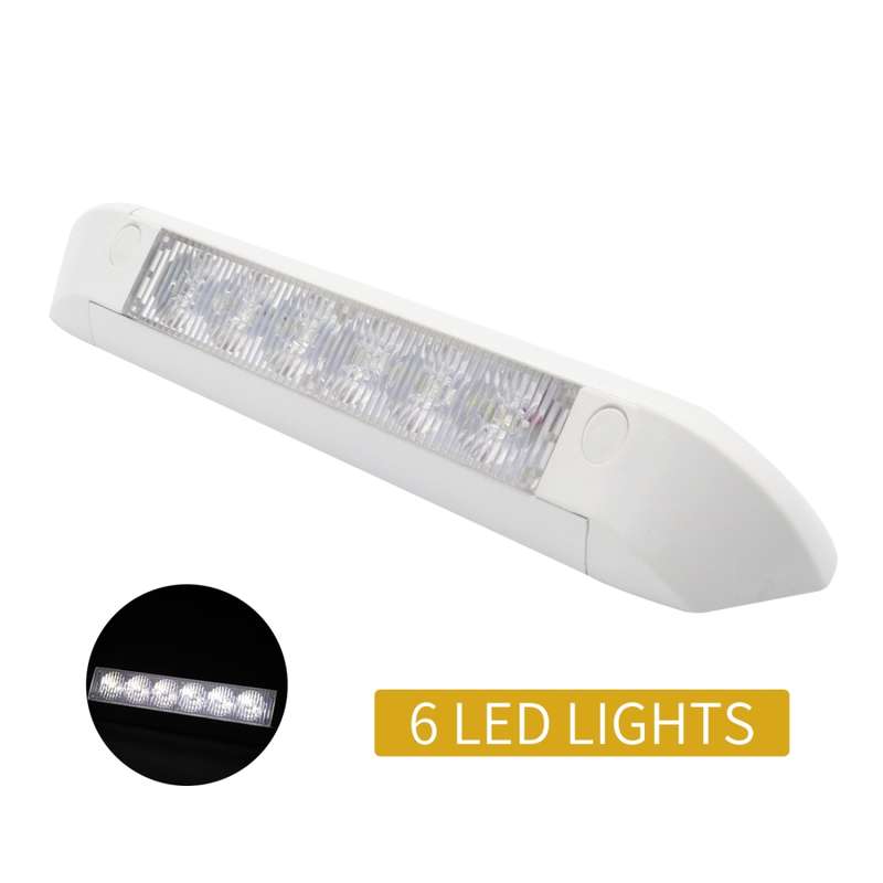 DC 12V 2.6W 6000K IP67 Marine RV Waterproof LED Stair Deck Dome Light Ceiling Lamp, Aluminum Alloy