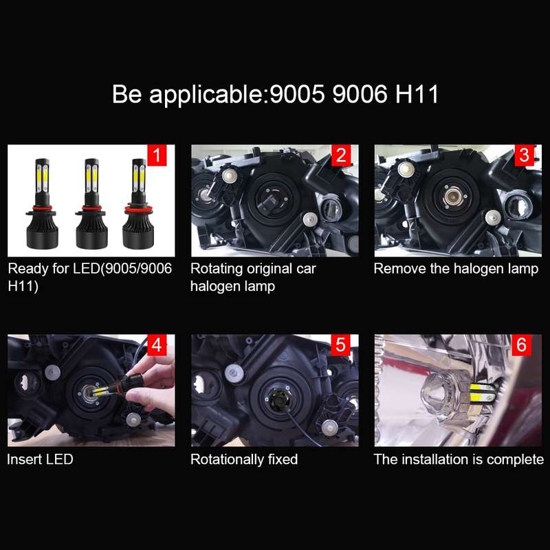 2 PCS S2 9005 / HB3 / H10 DC9-36V / 25W / 6000K / 2500LM IP68 Car LED Headlight Lamps (Cool White)