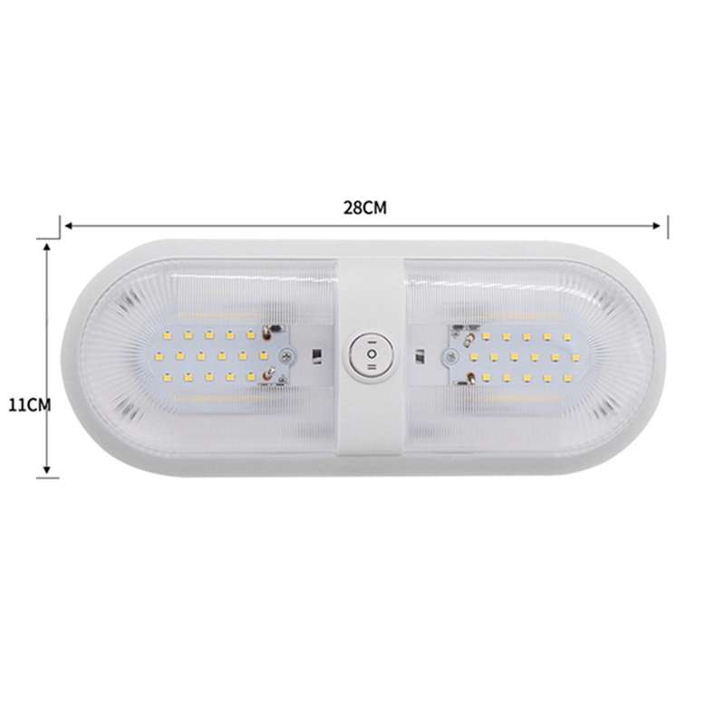 D4347 10-24V 6-7W 4000-4500K 560LM RV Yacht 48 PCS LED Lamps Dome Light Ceiling Lamp, with Independe
