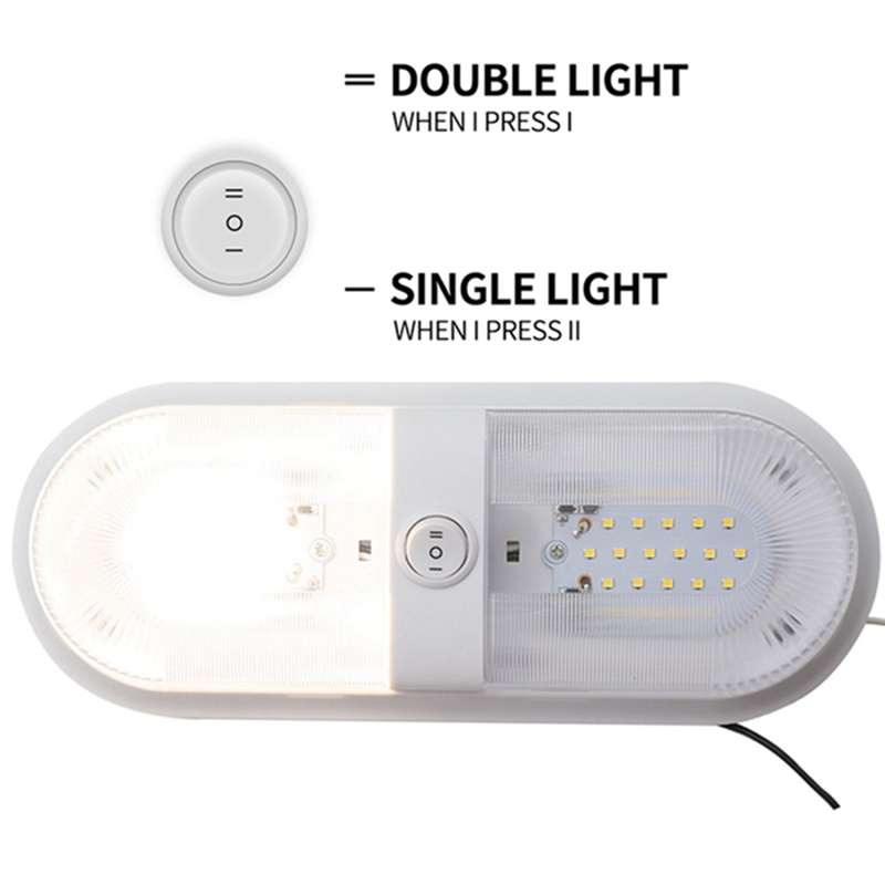 D4347 10-24V 6-7W 4000-4500K 560LM RV Yacht 48 PCS LED Lamps Dome Light Ceiling Lamp, with Independe