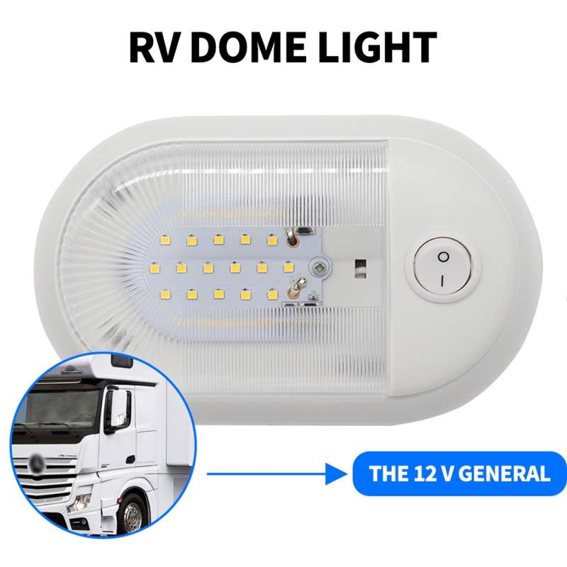 D4348 10-24V 3-3.5W 4000-4500K 280LM RV Yacht 24 PCS LED Lamps Dome Light Ceiling Lamp, with Indepen