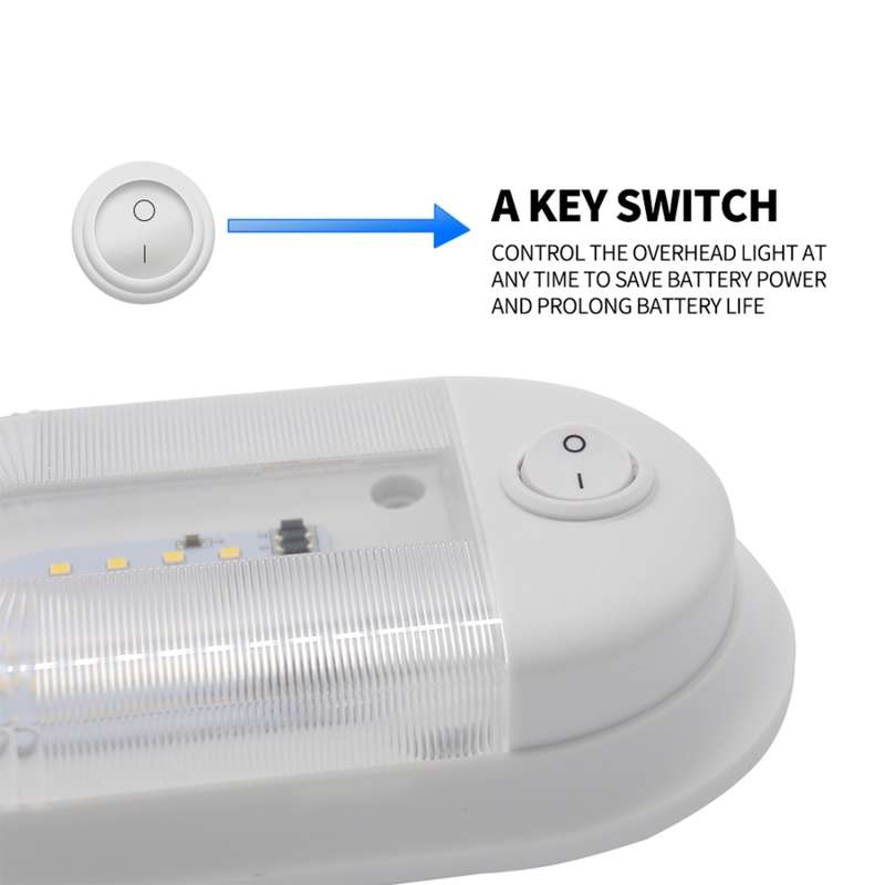 D4348 10-24V 3-3.5W 4000-4500K 280LM RV Yacht 24 PCS LED Lamps Dome Light Ceiling Lamp, with Indepen