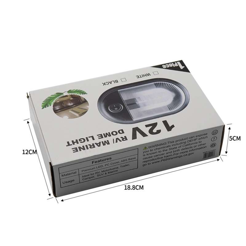 D4348 10-24V 3-3.5W 4000-4500K 280LM RV Yacht 24 PCS LED Lamps Dome Light Ceiling Lamp, with Indepen