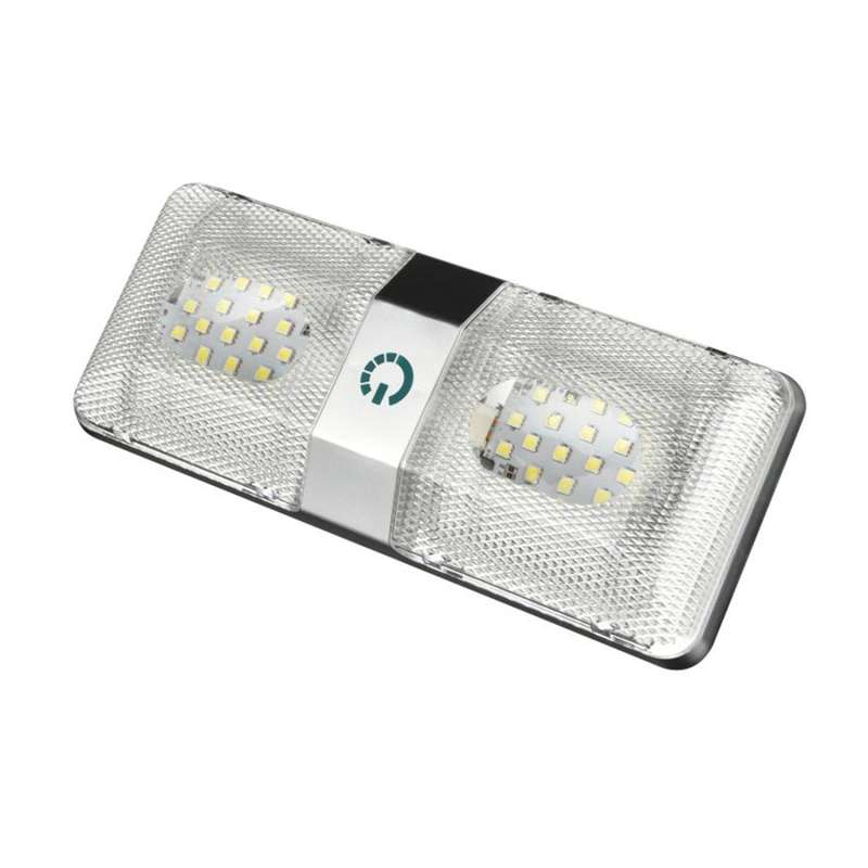 D4376D DC11-18V 6W 6000-6500K IP50 48LEDs SMD-5050 Marine RV Dimmable LED Dome Light Ceiling Lamp, w