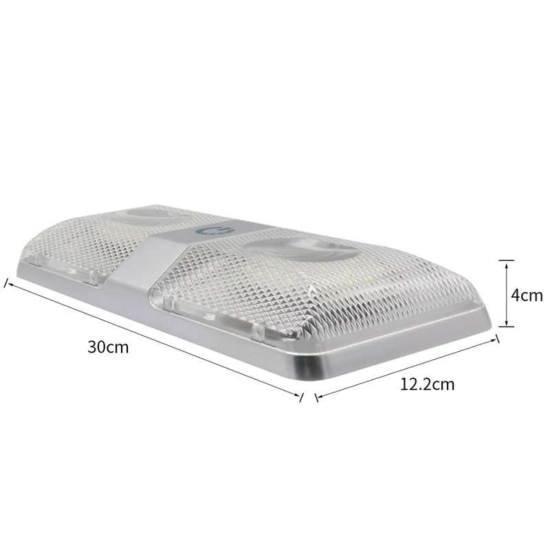 D4376D DC11-18V 6W 6000-6500K IP50 48LEDs SMD-5050 Marine RV Dimmable LED Dome Light Ceiling Lamp, w