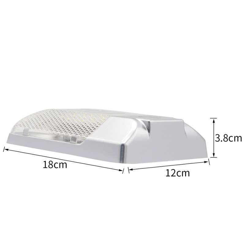 D4376S DC11-18V 3.6W 6000-6500K IP50 24LEDs SMD-5050 Marine RV Dimmable LED Dome Light Ceiling Lamp,