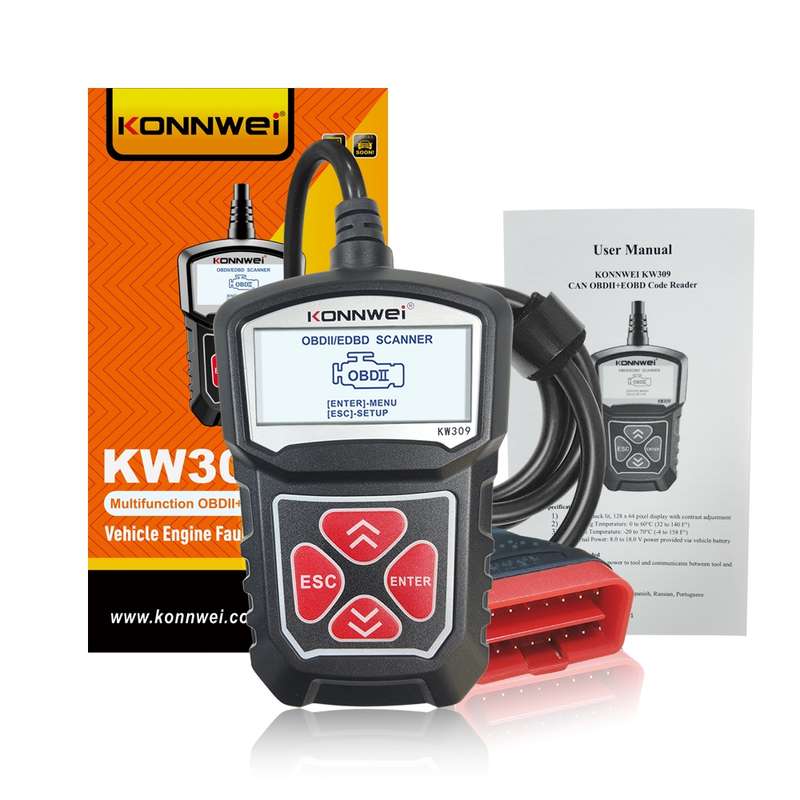 KONNWEI KW309 V309 V310 MS309 Code Reader OBD2 Scanner Diagnostic Tool(Black)