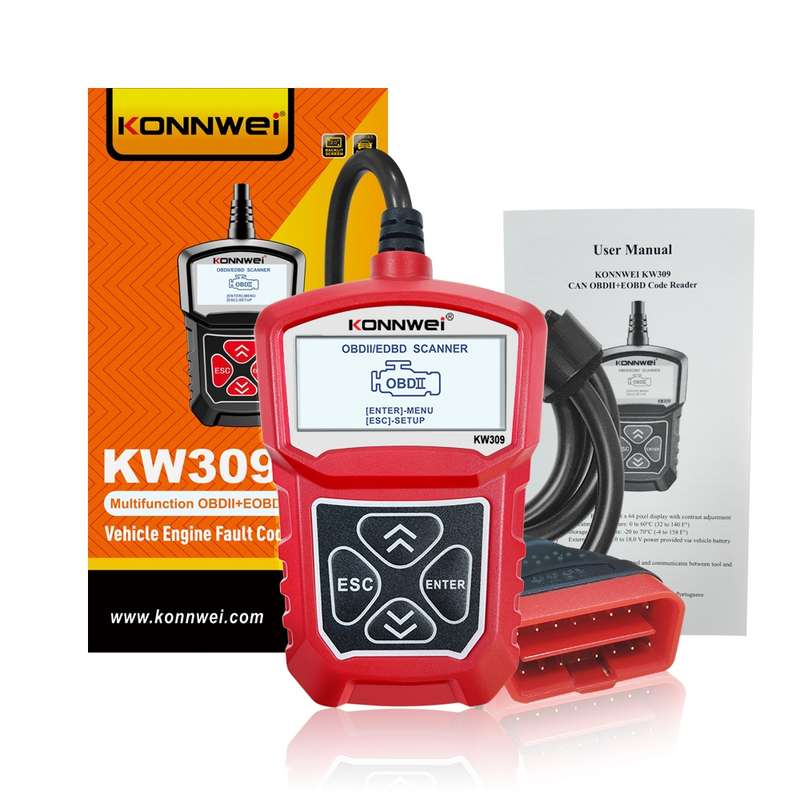 KONNWEI KW309 V309 V310 MS309 Code Reader OBD2 Scanner Diagnostic Tool(Black)
