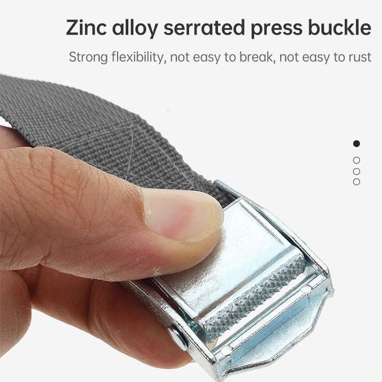 Car Tension Rope Luggage Strap Belt Auto Car Boat Fixed Strap with Alloy Buckle,Random Color Deliver