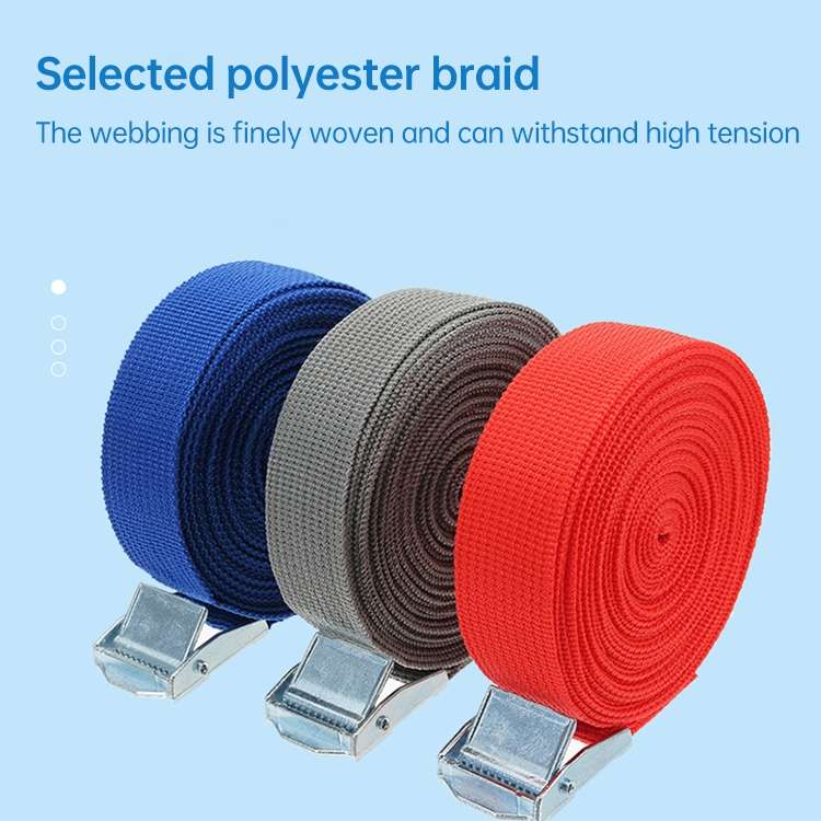 Car Tension Rope Luggage Strap Belt Auto Car Boat Fixed Strap with Alloy Buckle,Random Color Deliver