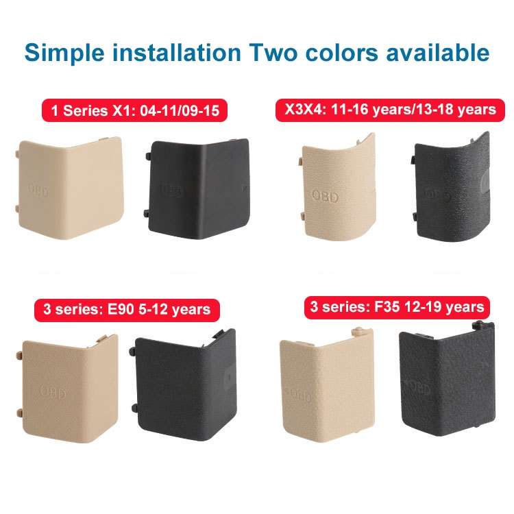 Car Diagnostic Plug Cover OBD Panel Decorative Cover 51437147538 for BMW E84 2009-2015(Black)