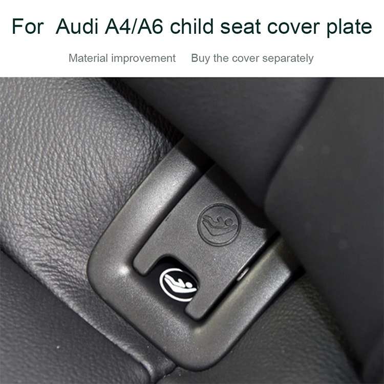 Car Rear Children Seat Isofix Cover for Audi A6 2013-2018 (Black)