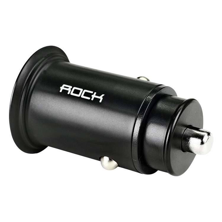 ROCK H15 Dual Port USB + USB-C / Type-C PD30W Car Charger (Black)