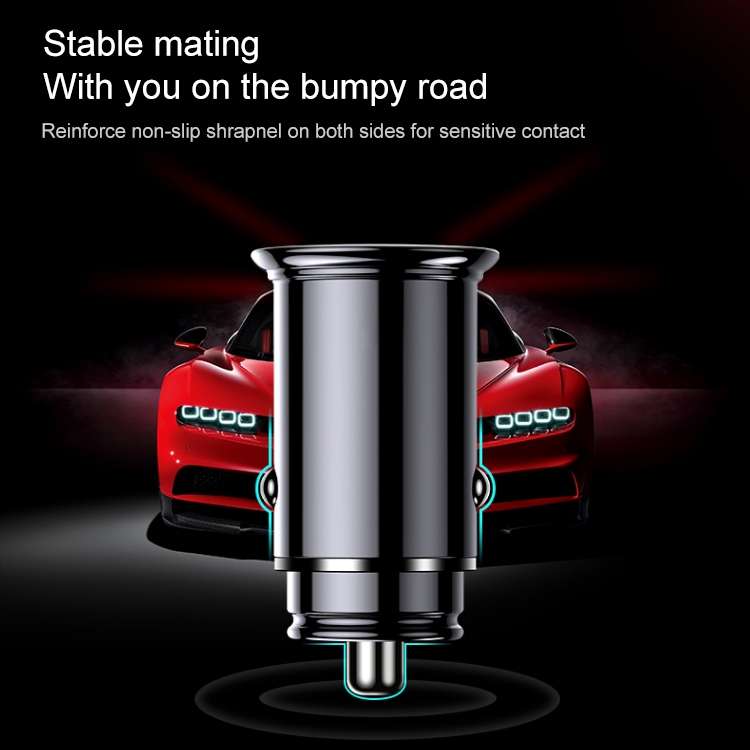 ROCK H15 Dual Port USB + USB-C / Type-C PD30W Car Charger (Black)