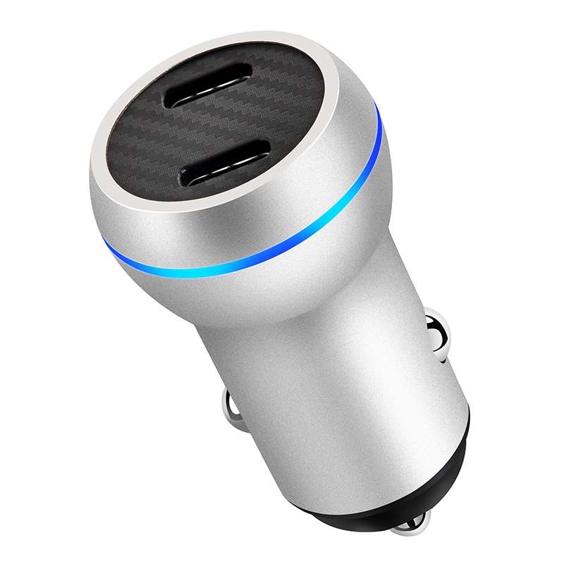 ACC-580 PD 40W Dual Type-C / USB-C Ports Fast Charging Car Charger(Black)