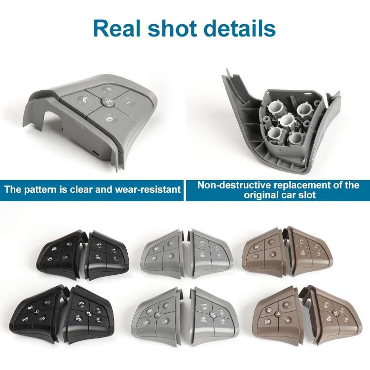 Car Left Side 4-button Steering Wheel Switch Buttons Panel 1648200010 for Mercedes-Benz W164, Left D