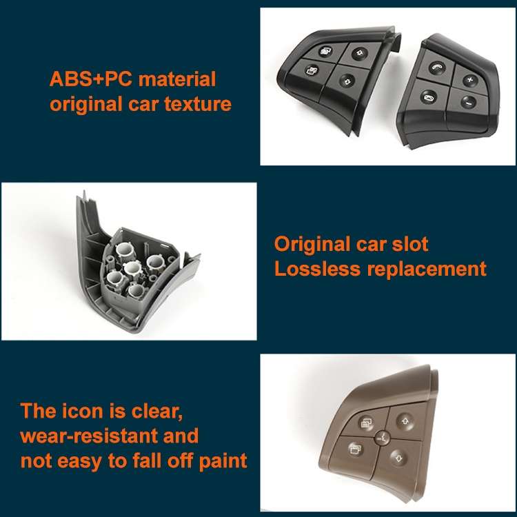 Car Left Side 4-button Steering Wheel Switch Buttons Panel 1648200010 for Mercedes-Benz W164, Left D