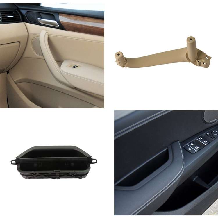 Car Front Right Inside Doors Handle Pull Trim Cover 5141 7394 519-1 for BMW X3 X4, Left Driving (Bla