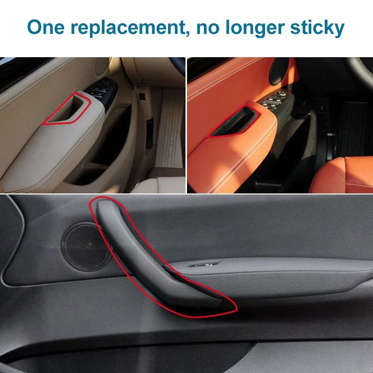 Car Front Right Inside Doors Handle Pull Trim Cover 5141 7394 519-1 for BMW X3 X4, Left Driving (Bla