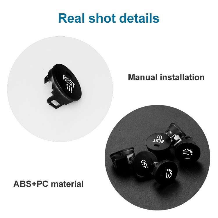 Car Air Conditioner Panel Switch Button MAX Snow Key 6131 9250 196-1 for BMW E60 2003-2010, Left Dri