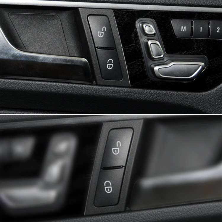 Car Left Side Door Lock Switch Buttons 2049058402 for Mercedes-Benz W204, Left Driving (Black)