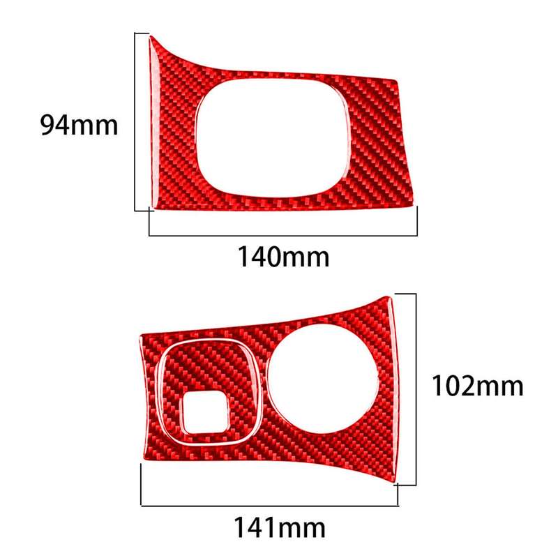 3 in 1 Carbon Fiber Car Headlight Key Panel Sticker for Chevrolet Corvette C5 1998-2004, Left Drive(