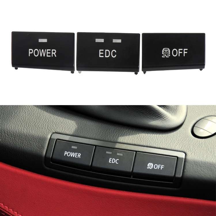 Car No. 3 Center Console Switch Button for BMW 3 Series M3 2005-2012, Left Driving