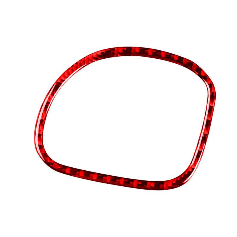 2 in 1 Carbon Fiber Car Front Passenger Seat Air Outlet Ring Sticker for Chevrolet Corvette C5 1998-