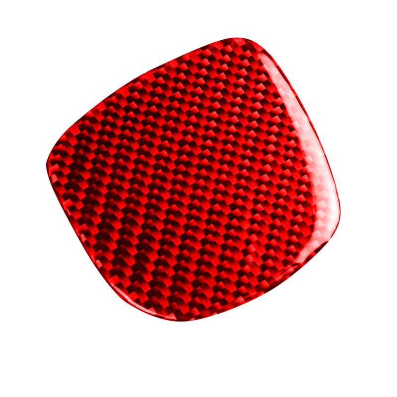 Carbon Fiber Car Cup Holder Sticker for Chevrolet Corvette C5 1998-2004, Left Drive (Red)