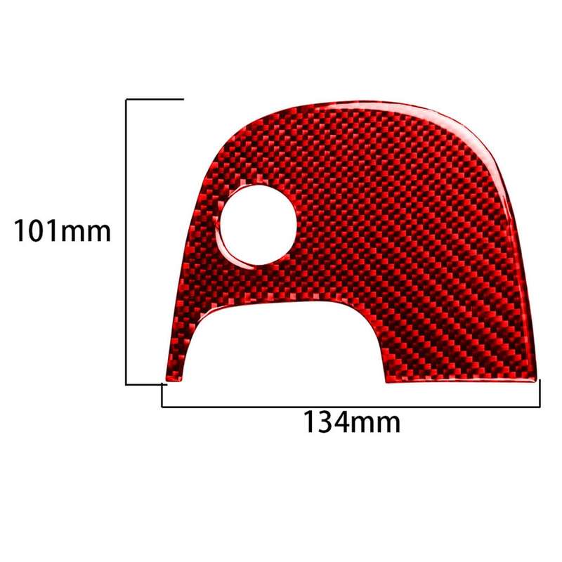 Carbon Fiber Car Lower Console Sticker for Chevrolet Corvette C5 1998-1999, Left Drive(Red)