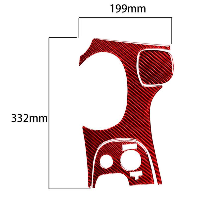 3 in 1 Carbon Fiber Car Gear Panel Sticker Kits D for Chevrolet Corvette C5 1998-2004, Left Drive(Re
