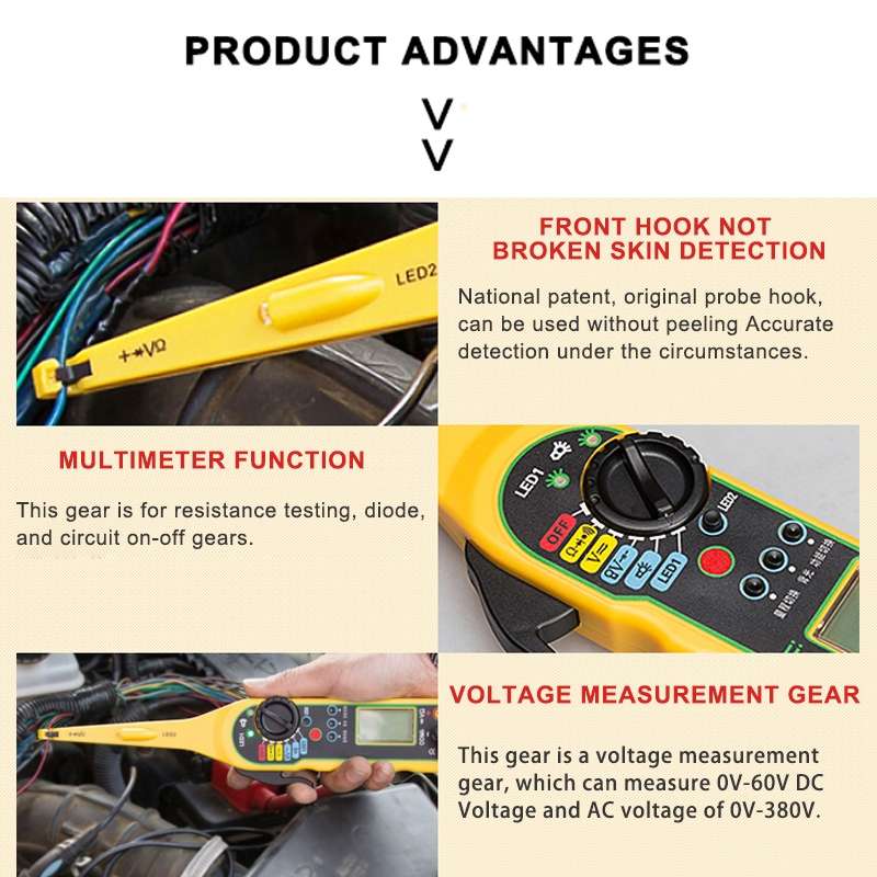 MS8211 Car Electric Circuit Tester (Red)