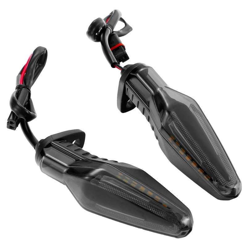 2pcs KC062 For BMW R1200 Motorcycle 18LEDs Turn Signal Light(Transparent Black)