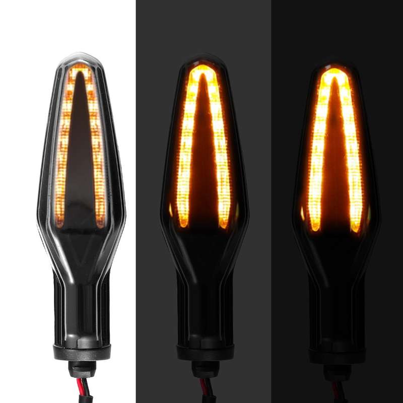 2pcs KC062 For BMW R1200 Motorcycle 18LEDs Turn Signal Light(Transparent Black)