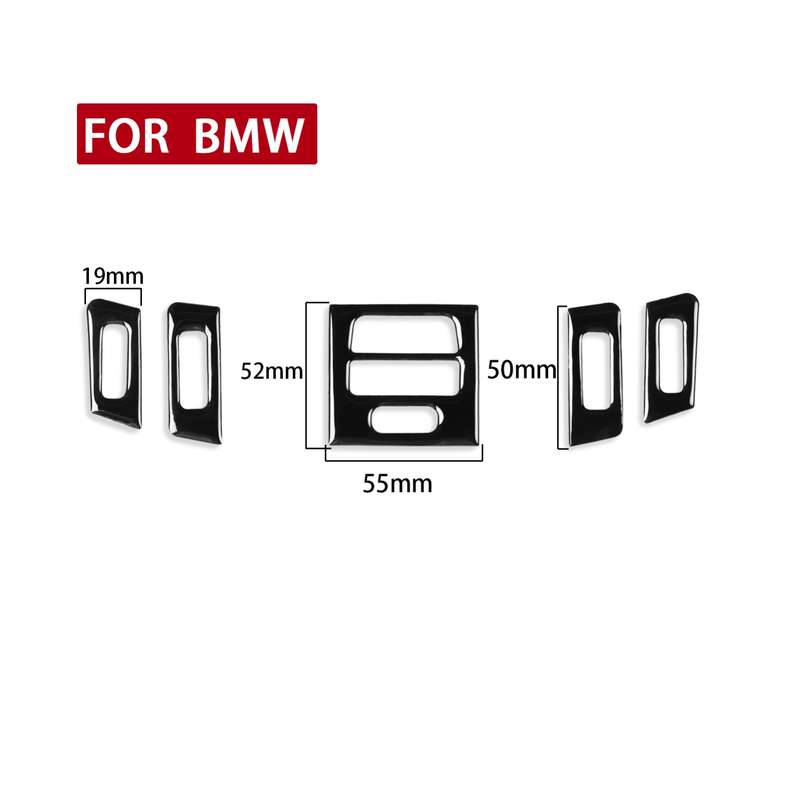 For BMW 3 Series E90/E92/E93 2005-2012 5pcs High Profile Car Air Conditioner Air Outlet Decorative S
