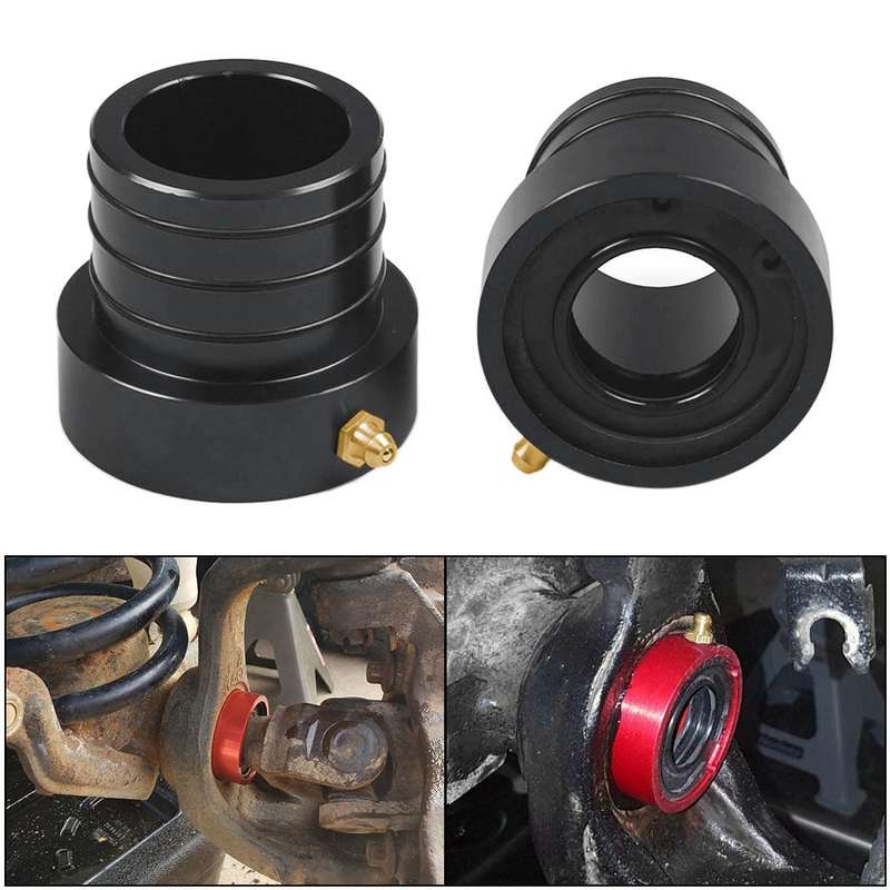 For Jeep Wrangler JK TJ Dana 30/44 Car Modification Front inner Outer Shaft Tube Seal Kit (Black)