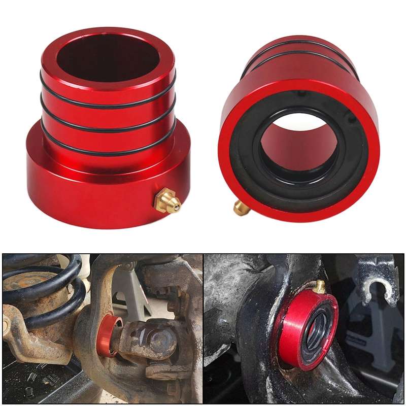 For Jeep Wrangler JK TJ Dana 30/44 Car Modification Front inner Outer Shaft Tube Seal Kit (Black)