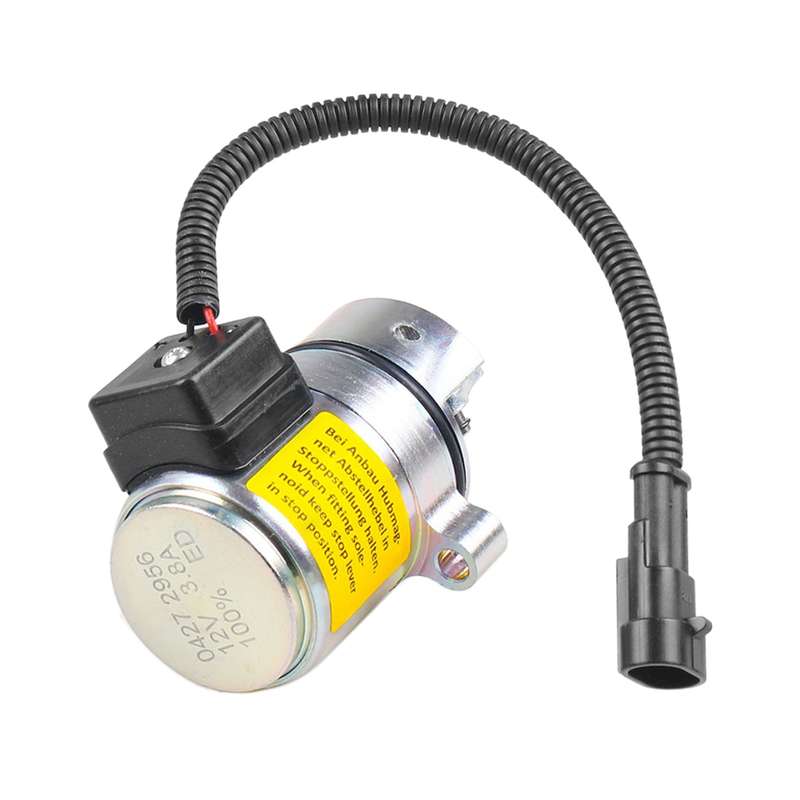 Excavator Fuel Shutdown Shut Off Solenoid Valve for Kubota V1505 R90 1503ES-12A5UC9S