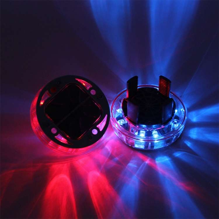 4 PCS Solar LED Car Tire Decoration Flashing Lights Colorful Wheels Hub Atmosphere Lights Wireless R