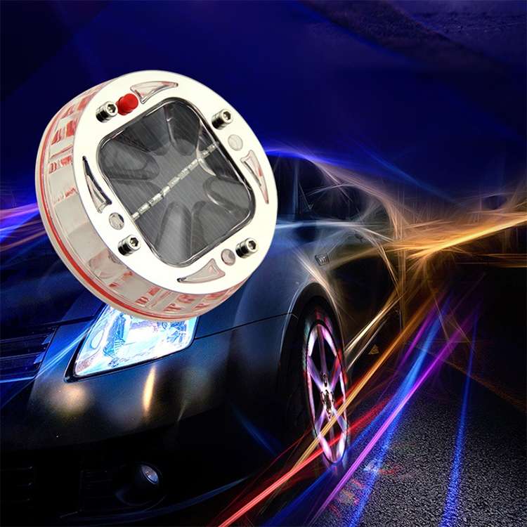 4 PCS Solar LED Car Tire Decoration Flashing Lights Colorful Wheels Hub Atmosphere Lights Wireless R
