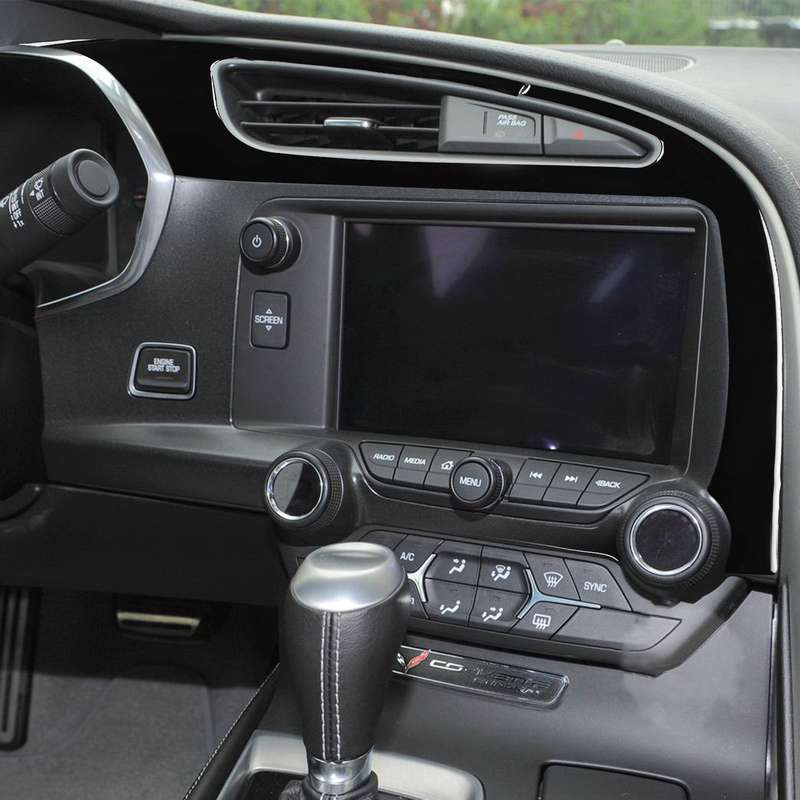For Chevrolet Corvette C7 2014-2019 Car Left + Middle Air Outlet Panel Decorative Sticker, Left Driv