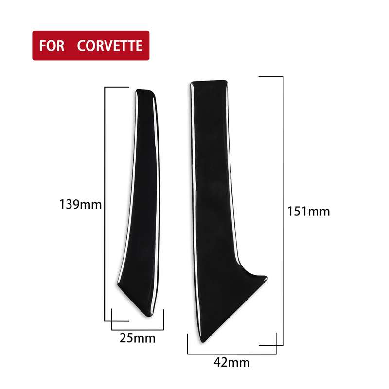 For Chevrolet Corvette C7 2014-2019 5 in 1 Car Central Handle Both Side Decorative Sticker, Left Dri