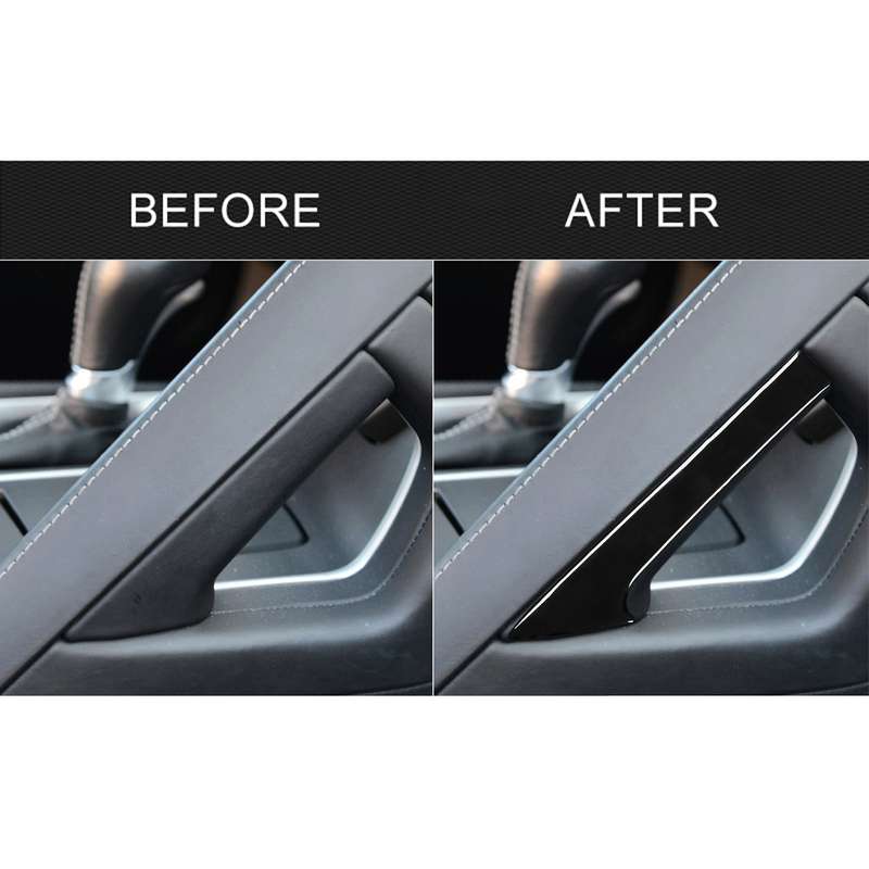For Chevrolet Corvette C7 2014-2019 5 in 1 Car Central Handle Both Side Decorative Sticker, Left Dri